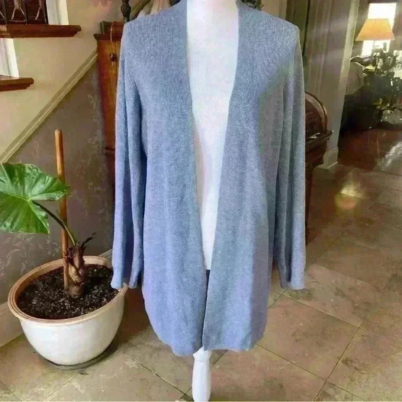 Women’s Cyrus Waffle Texture Cardigan Size XL Cornflower Blue Lightweight Fall - Picture 1 of 6